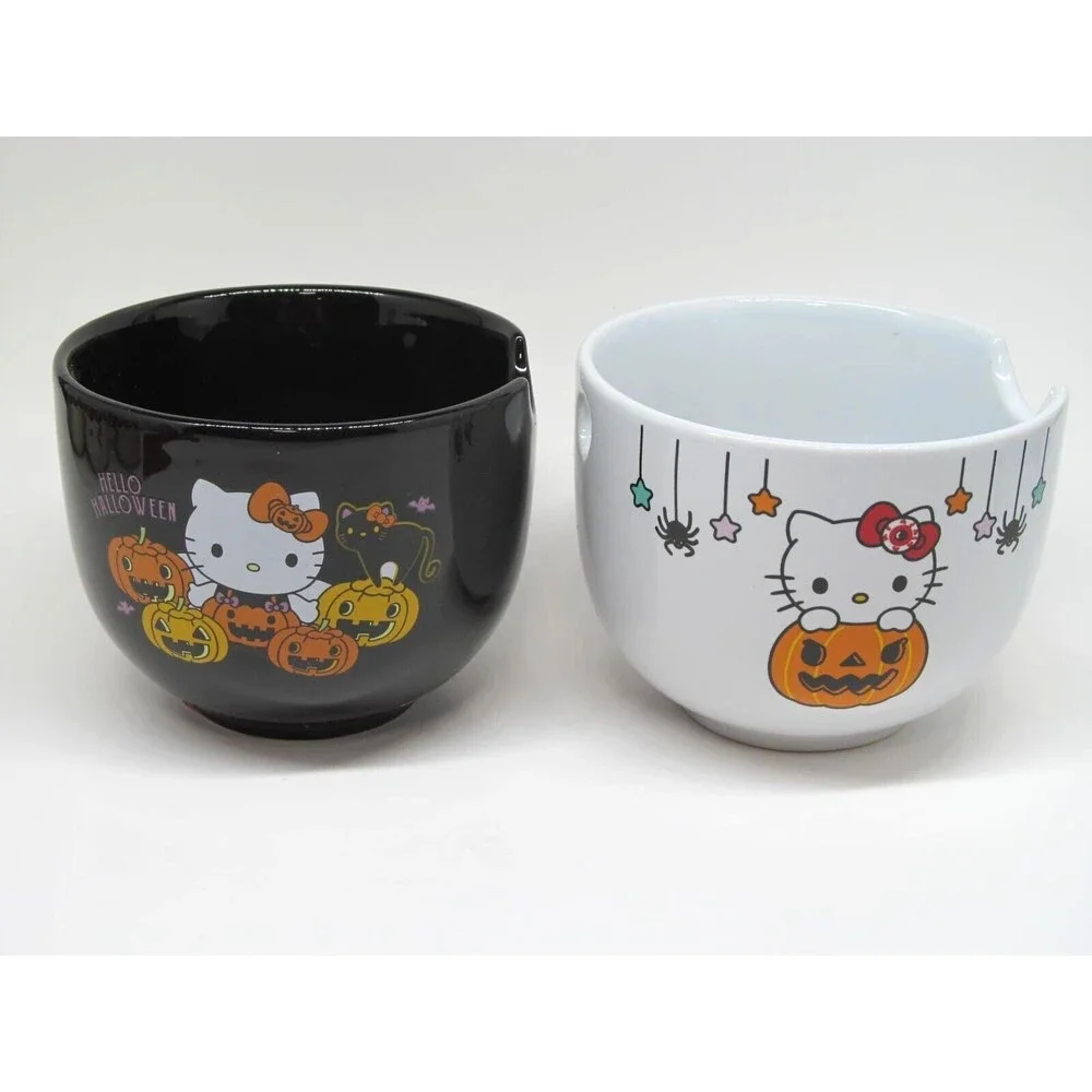 Hello Kitty By Sanrio Set Of 2 Raman Noodle  Pasta Rice Bowls VGC